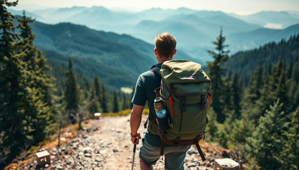 Wanderer mit Rucksack