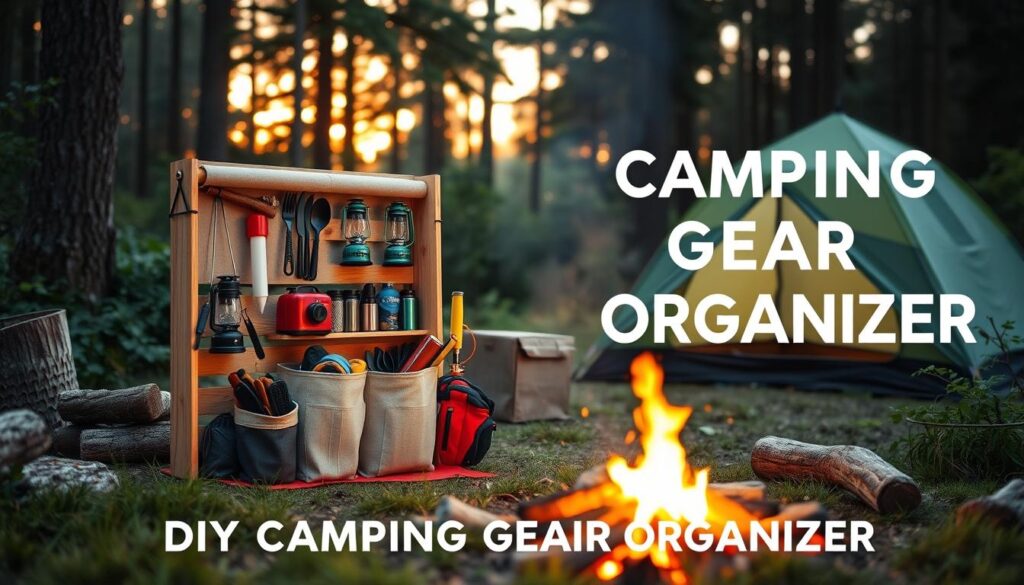 DIY camping gear organizer