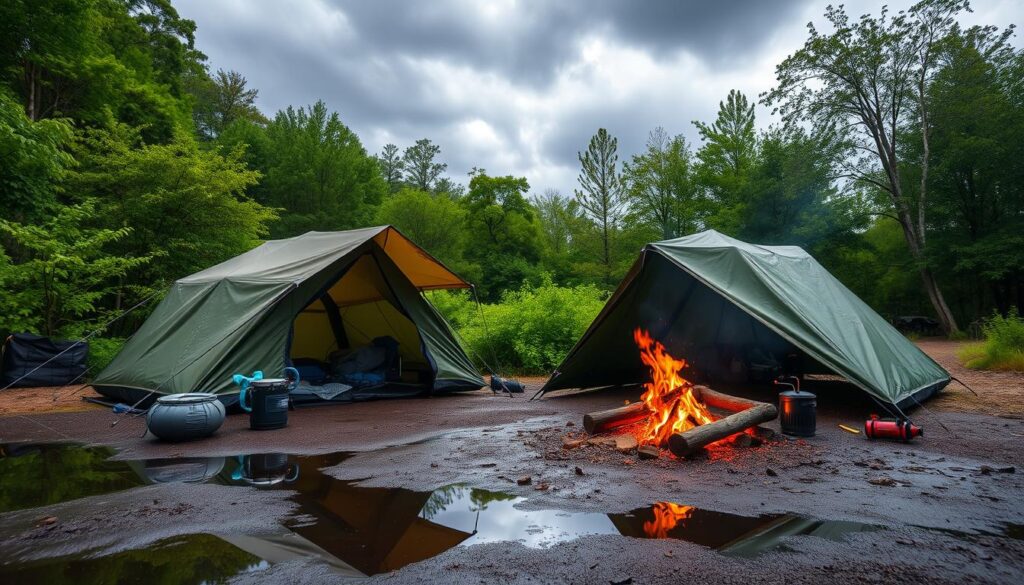 staying dry camping tips