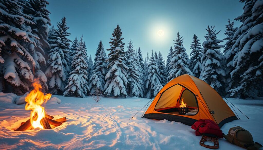 staying safe while camping in the cold