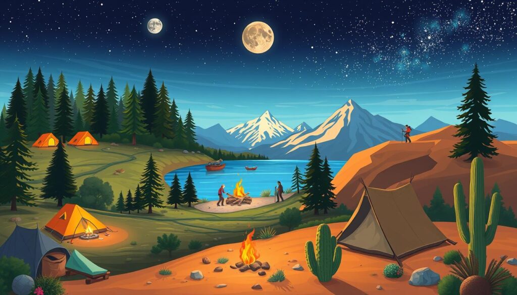 types of campsites